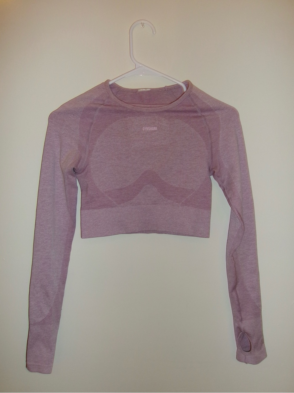 Gymshark Set in Lilac Seamless Long Sleeve Crop Top and Matching Leggings